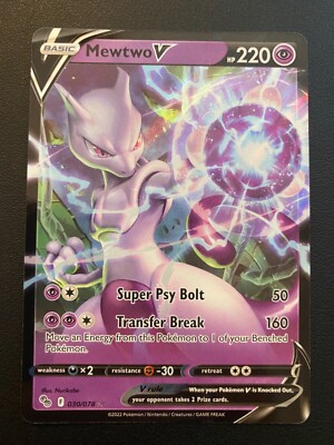 POKEMON TCG MEWTWO V 30/78 POKMON GO ULTRA RARE!! | eBay POKEMON TCG MEWTWO V 30/78 POKMON GO ULTRA RARE!! | eBay