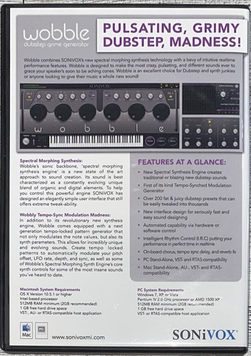 Sonivox Wobble Dubstep Grime Generator Software 12 Mac Pc Ebay