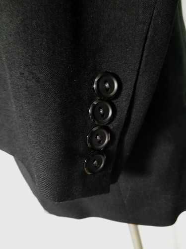 Hickey Freeman 40R Vintage Peak Lapel Black Blazer Jacket tuxedo Coat - Picture 4 of 7