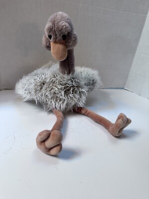 Gund Ostrich Baby Bird Plush Stuffed Animal 11 Inch Brown Shaggy Floppy