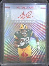 2020 Panini Illusions Rookie Endorsements Autograph #RE22  AJ Dillon No 22 of 50