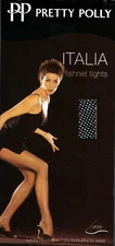 Vintage Pretty Polly Italia Fishnet Tights Black M/L