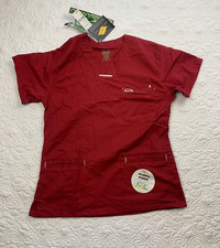 Blusa Médica Iguana Med Uniforms Talla XS Para Mujer Top Mejorado Cuello en V/Multi Bolsillo Nueva con Etiquetas