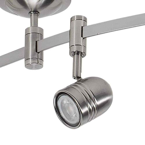 Cresswell 8 ft. Brushed Nickel 5-Light LED Flex Track Lighting w/ Metal Shades - Picture 6 of 9