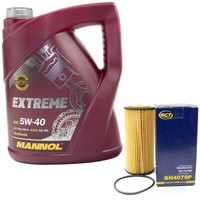 MotoröL Set 5W-40 5 Liter + ÖLfilter SH 4079 P FüR Audi A3 A4 A5 Seat Skoda VW