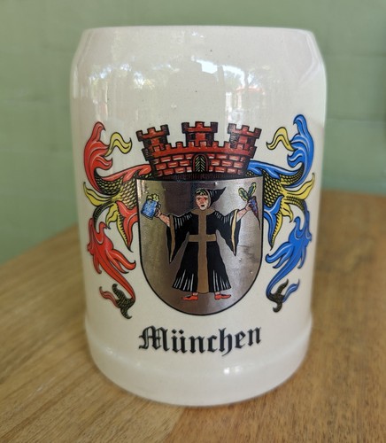 Cruche à Bière Kindl Munich 0,5 L Avec Motif - Occasion, Belle Décoration Vintage, Allemagne