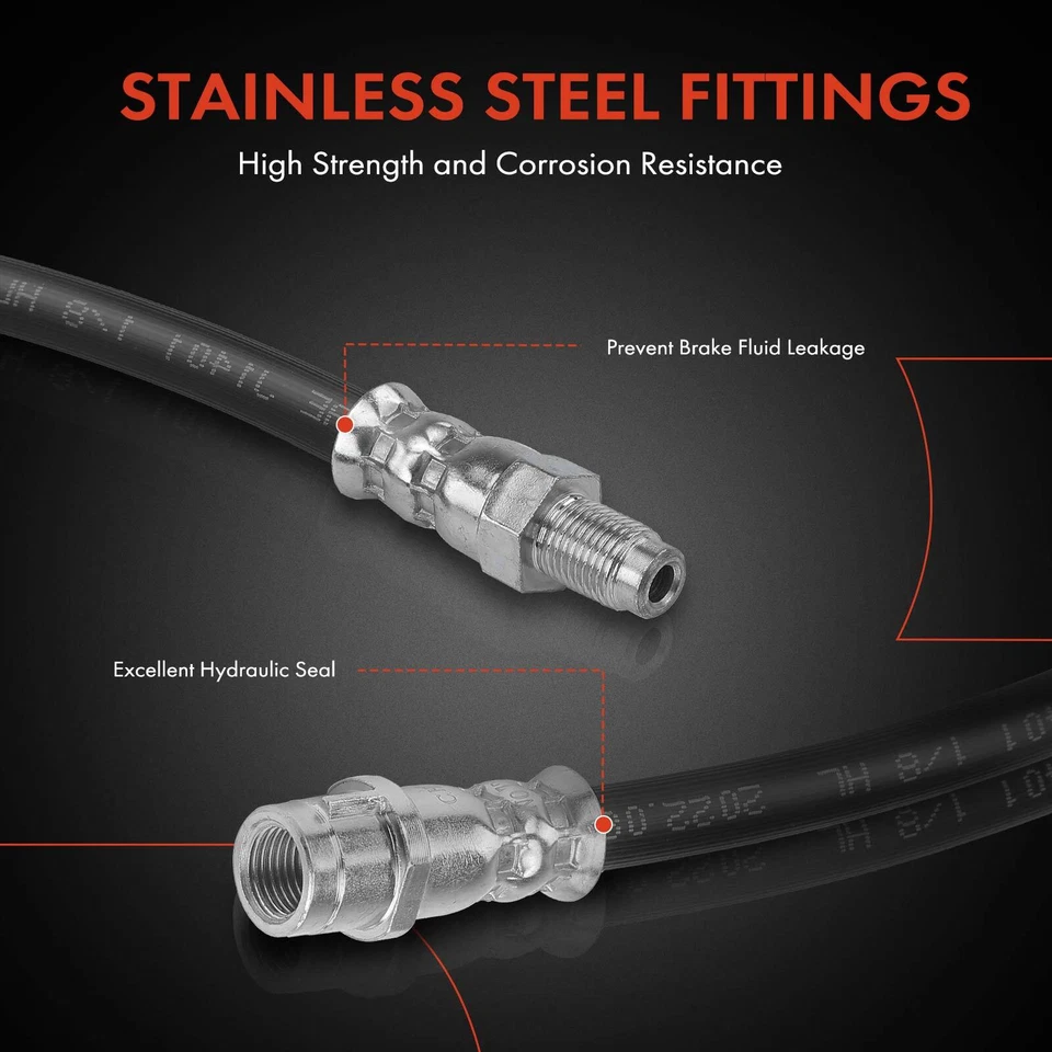 Manguera hidráulica de freno delantera 2 piezas para Mercedes-Benz CL500 CL55 AMG CL600 2000-2006 Foto 4 de 4