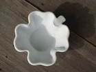 Vintage White/Milk Glass Four Leaf Clover Bowl - Approx 2 1/2 by 6 1/4 inches.