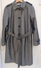 Ladies Aquascutum Trench Coat Metallic Effect Excellent Classy Size Uk 10. /012