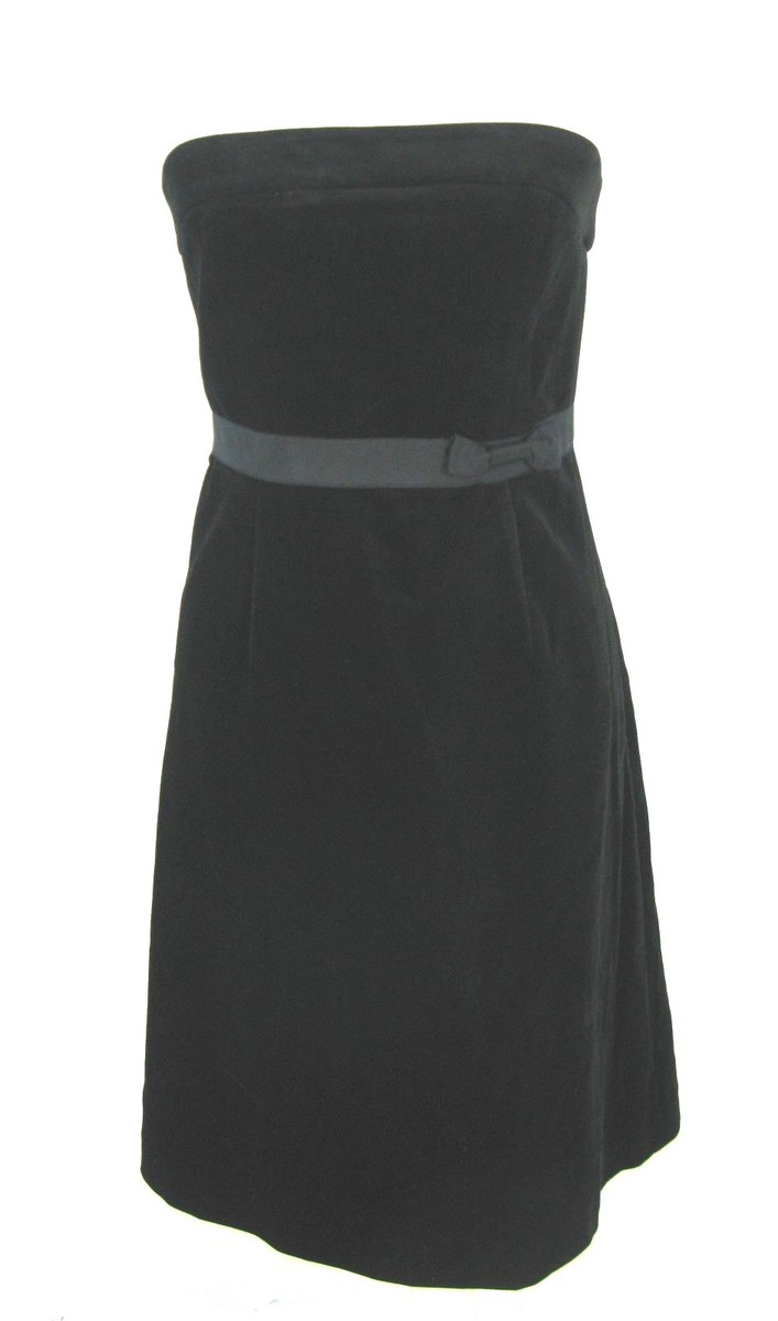 j crew black strapless dress J. Crew Cotton Black Strapless Dress Size 4 Casual or Dressy