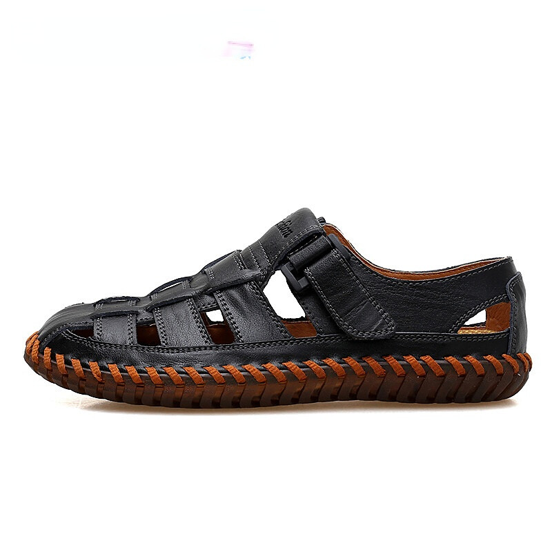 SAOLA Sandali uomo estivi pelle scarpe casual antiscivolo suola spessa ciabatte spiaggia