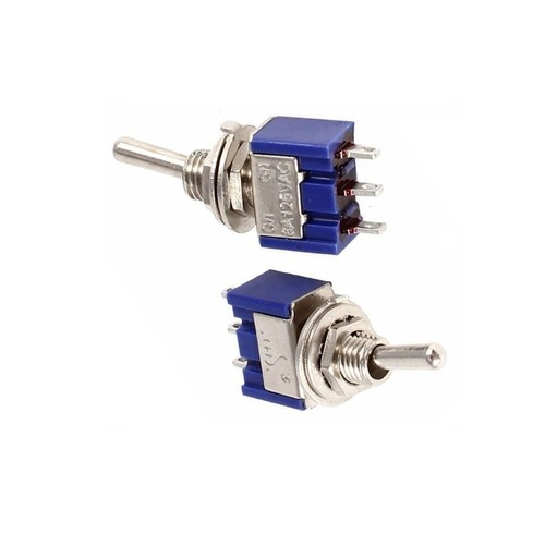 MTS-102 Miniature Toggle Switch Single Pole Double Throw,ON-ON 120VAC 6A - Picture 7 of 9