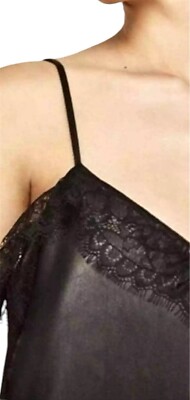 ZARA Black Faux Leather Slip Dress Small | eBay ZARA Black Faux Leather Slip Dress Small | eBay