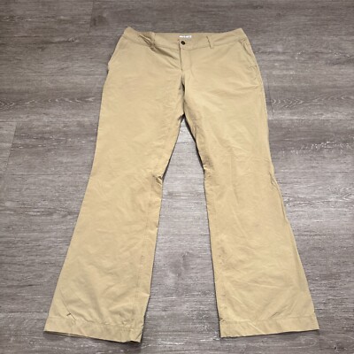 Marmot Pants Women 10 Brown Stretch Hiking Outdoor Lightweight 34x30 Gorp Camp