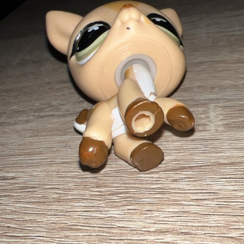 Littlest Pet Shop #634 Hirsch braun Körper grüne Blumenaugen Hasbro LPS - Bild 2 von 4