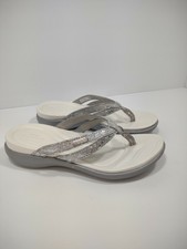 Crocs Womens Capri Strappy Flip Silver 