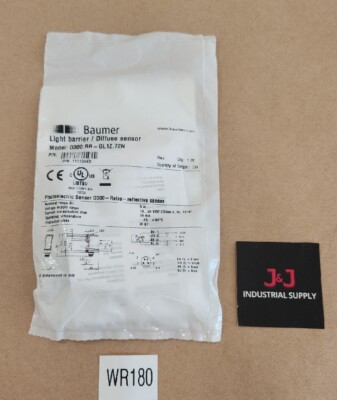 *FACTORY SEALED* Baumer O300.RR-GL1Z.72N Light Barrier Diffuse Sensor + Warranty
