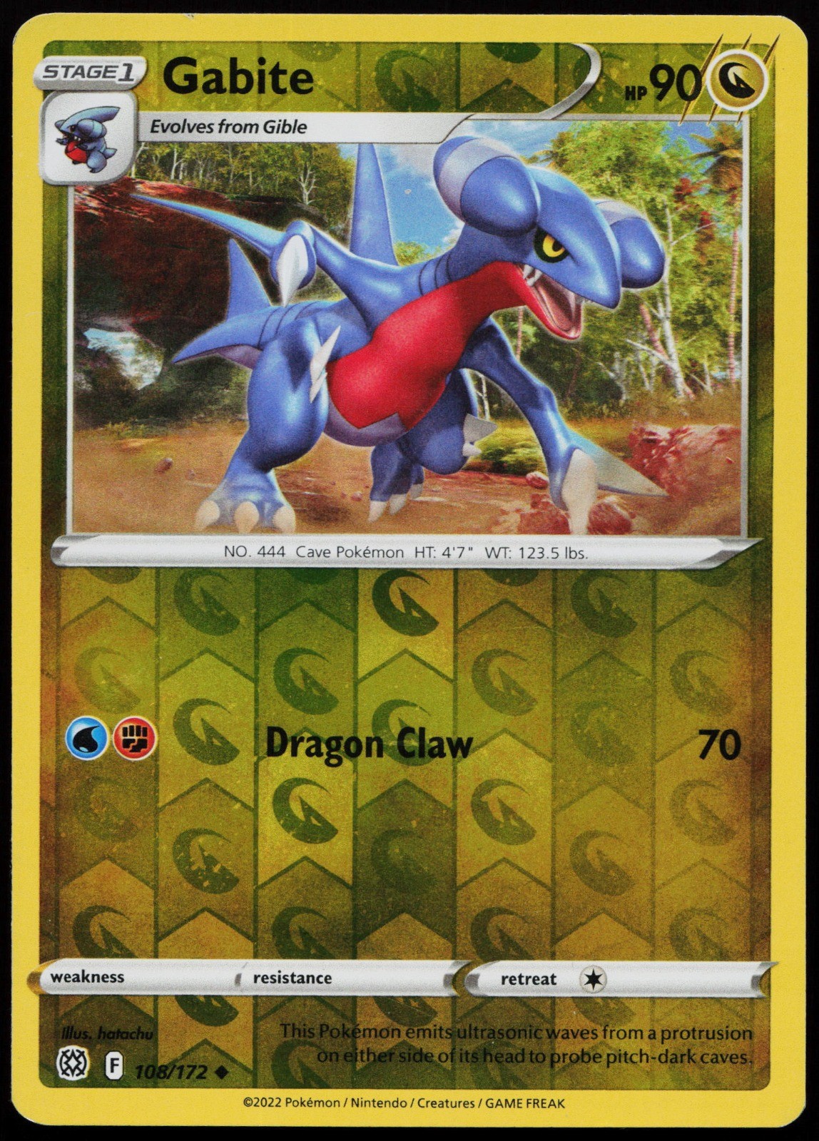 SWSH09: Gabite #108/172 - Uncommon - REVERSE HOLO