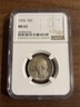 1934 Washington Quarter MS 63 NGC Nice Color Washington
