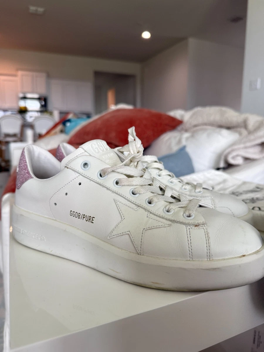 Golden Goose Purestar White Pink Glitter W for sale | eBay