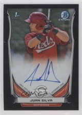 2014 Bowman Chrome Prospect Black Wave Refractor 12/50 Juan Silva Auto 2d9