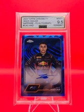 Isack Hadjar - 2024 Topps Chrome Sapphire F1 - Auto - Graded AGS 9.5 - F2