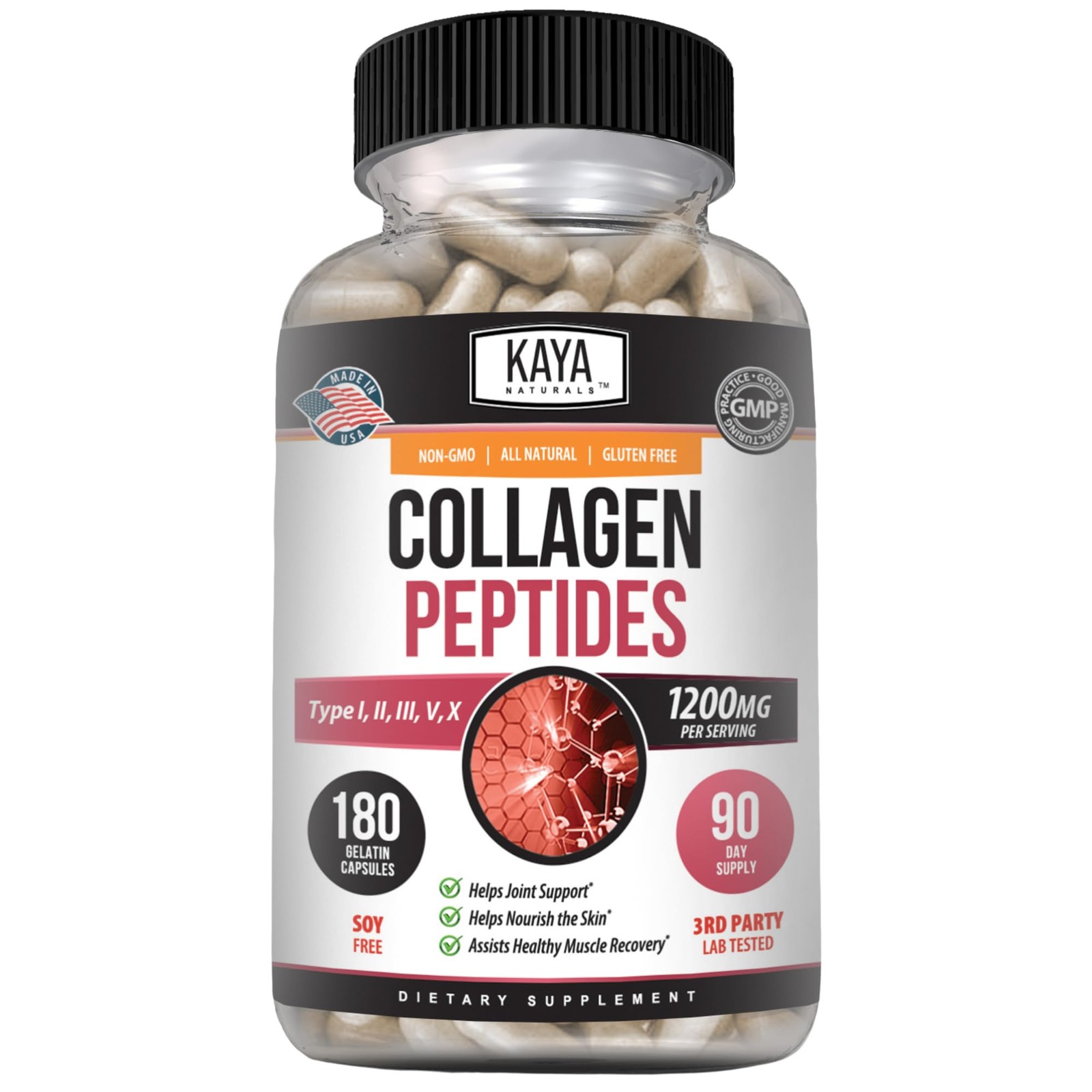 Multi Collagen Peptides Powder for Women & Men with Types I II III V X