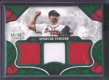 2025 Topps Tier One SPENCER STRIDER #T1R-SST Triple Relics Green /49 Braves