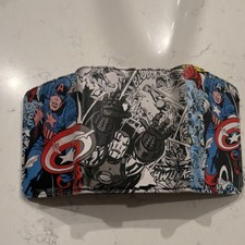 Marvel Avengers Boys' Bifold Wallet Captain America Iron Man Comic Book