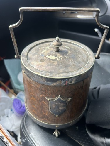 Antique Victorian Silverplate Mappin Brothers England Biscuit Jar - Picture 15 of 18