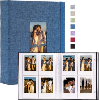 Vienrose Mini Polaroid Photo Album Book 208 Pocket 2x3 Inch 1 PACK, Blue 
