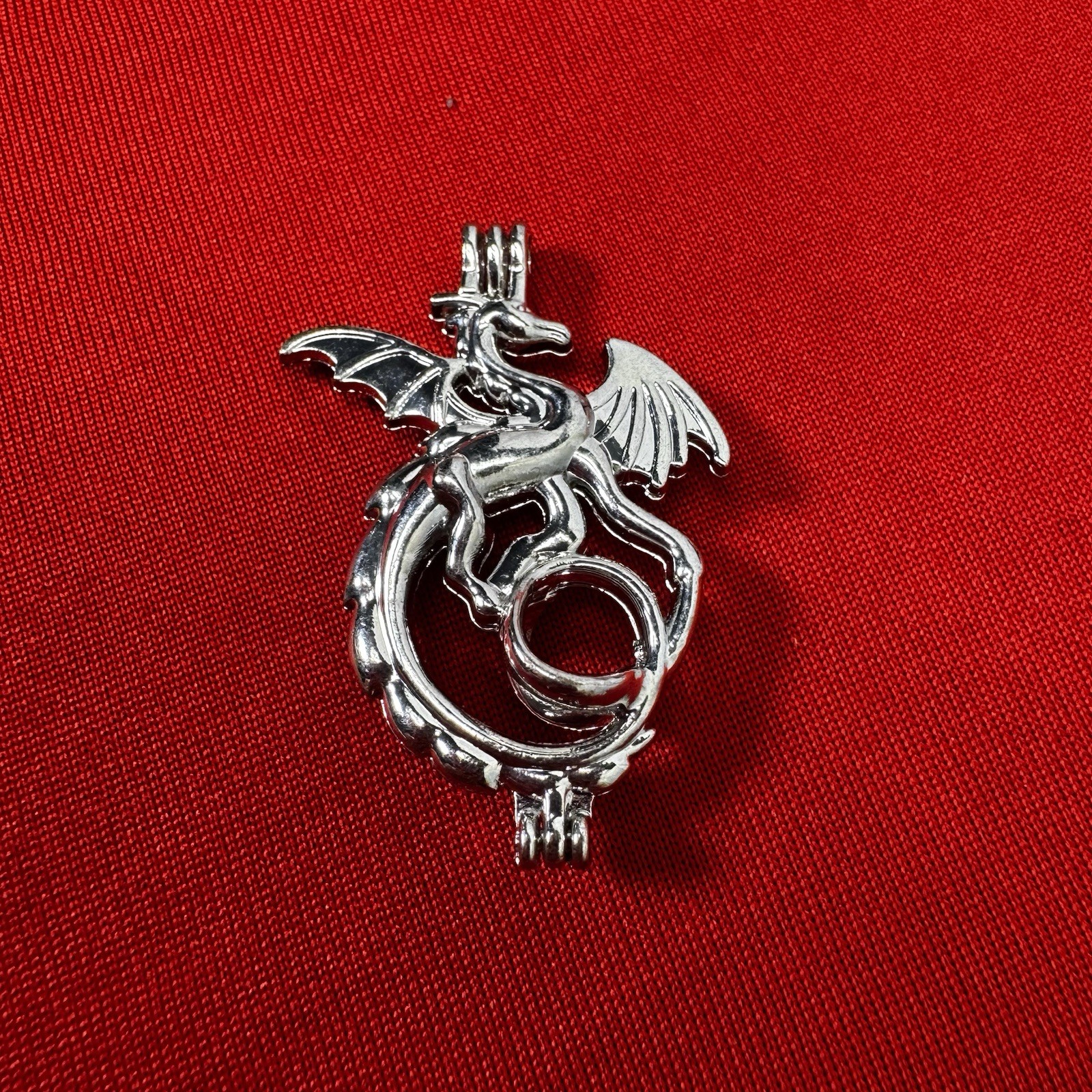 Silver Tone Dragon Essential Oil Diffuser - image 1