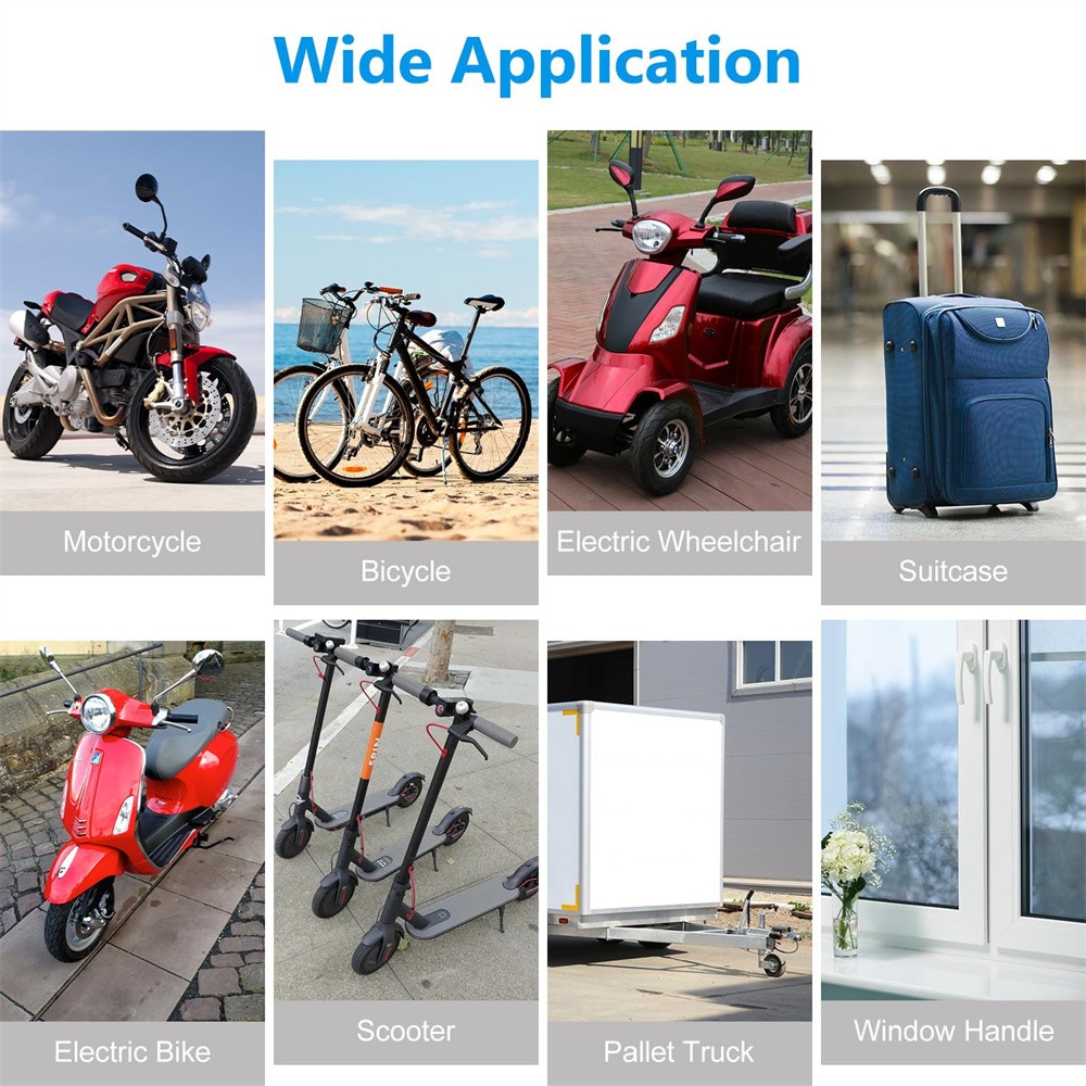 Rechargeable Wireless Anti~Theft Vibration Motorcycle Bike Security Alarm Remote