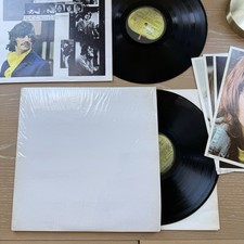 1971 THE BEATLES White Album US LA Press In Shrink VG OG Poster Photos 2LP