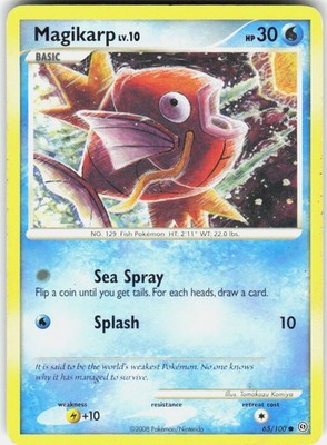 Magikarp 65/100 Common Stormfront Pokemon Moderately Played
