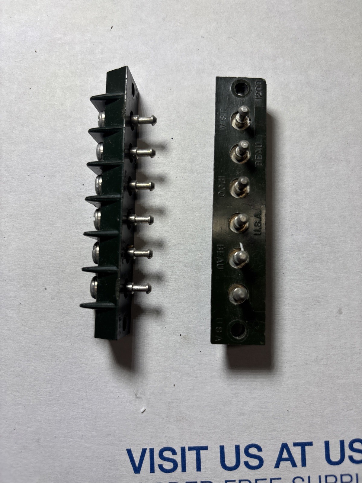 LOT OF 24 1200-6 BEAU CONNECTOR TERMINAL BLOCKS SINGLE ROW