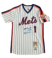 Mookie Wilson & Bill Buckner Signed Mitchell & Ness NY Mets Jersey - JSA COA
