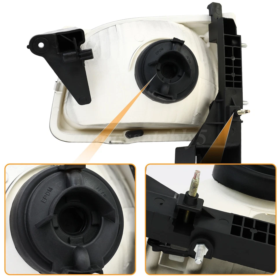 For Toyota Tacoma 2001-2004 Headlights Corner Signal Lights Bumper Lamp Black Foto 4 de 4