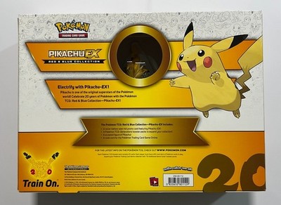 402972) Pokemon 2016 Pikachu EX Red & Blue Collection Box