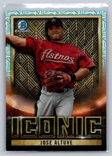 2023 bowman chrome baseball jose altuve iconic mojo refractor #15