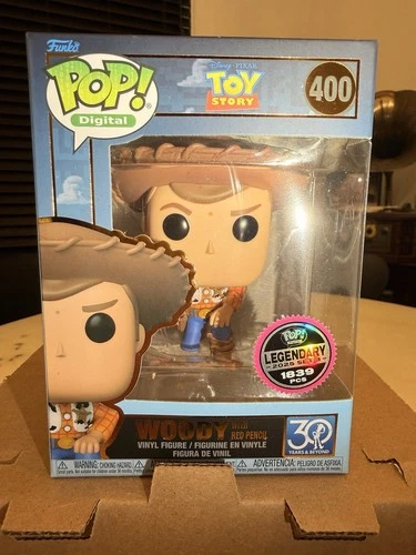 Funko Pop Digital Toy Story Woody (With Red Pencil) #400 (In Hand)