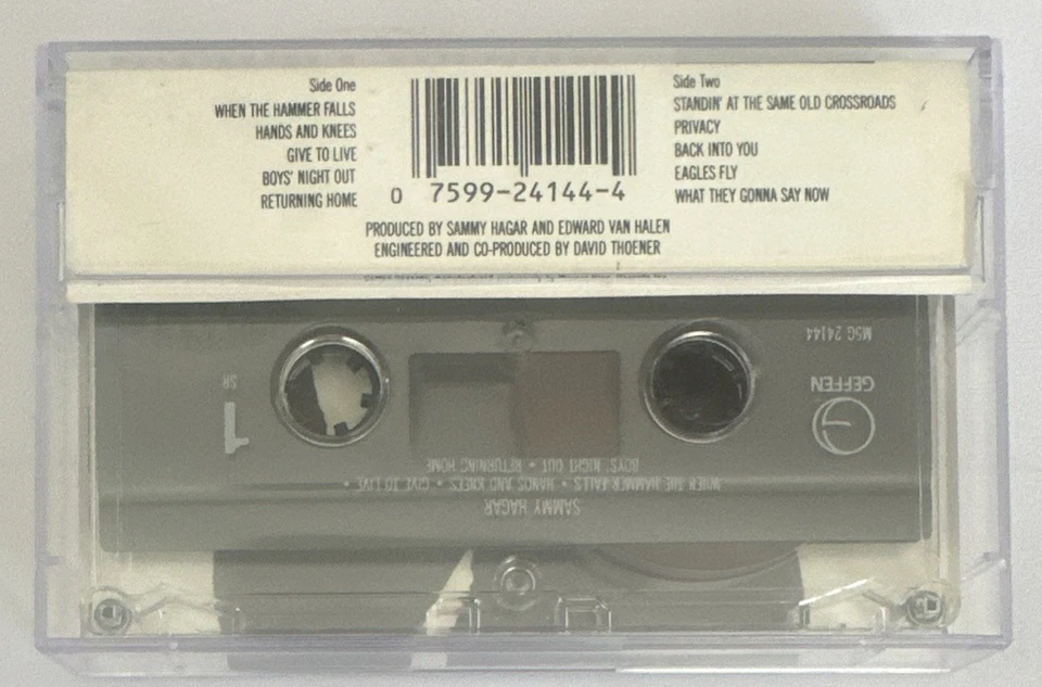 Sammy Hagar ‎– Sammy Hagar Self Titled Cassette Tape 1987  Hard Rock EX/EX - Image 3 of 4