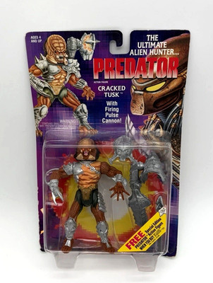 Predator The Ultimate Alien Hunter Cracked Tusk With Firing Pulse Cannon Figure