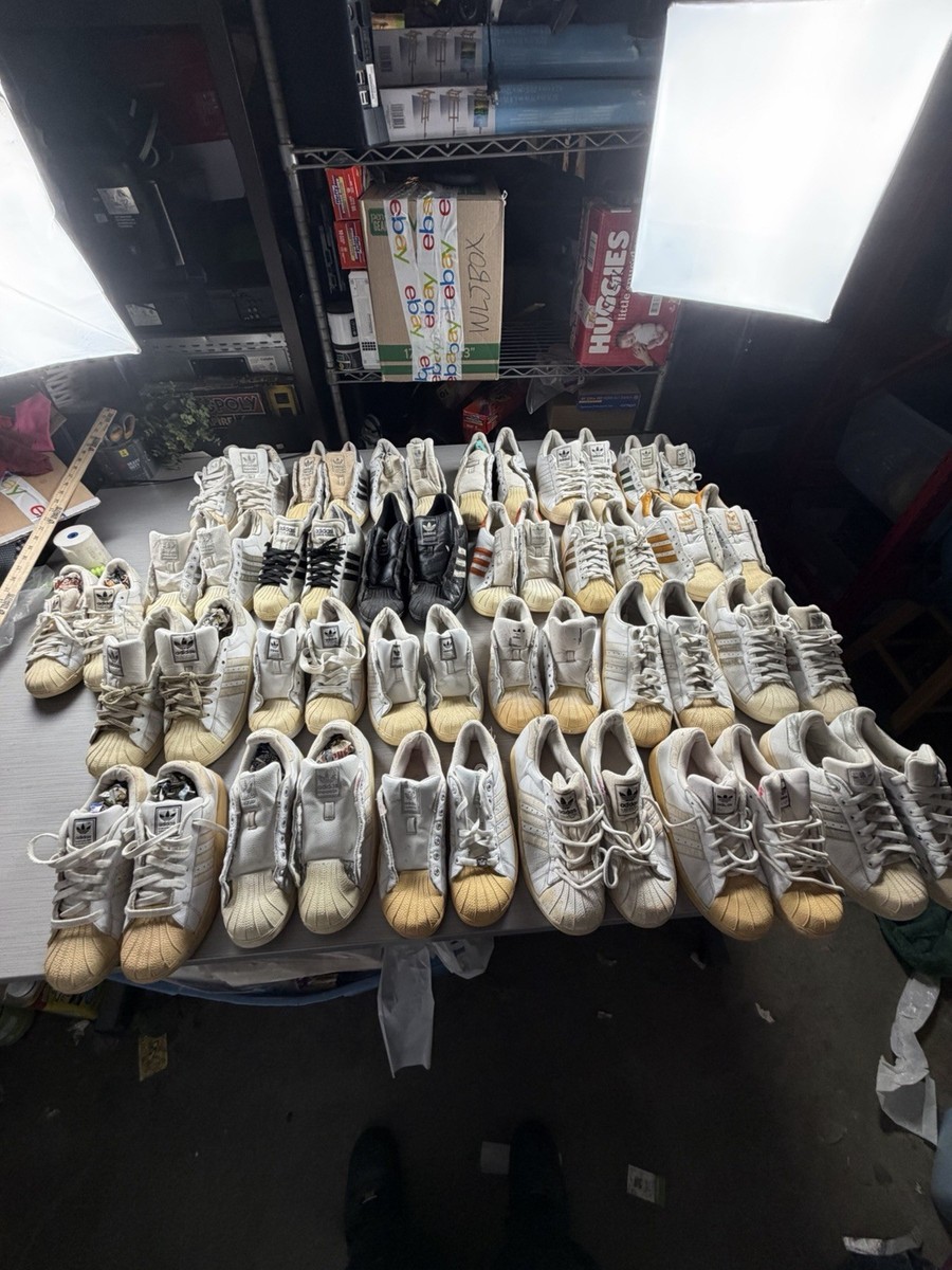Adidas Superstar Shell Toe Lot Vintage 90s Y2K Rare Art 25 Pairs