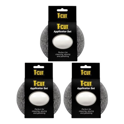 T-Cut Wachs Versiegelung Creme Glasur Applikator Set mit Griff Politur Polieren Glanz x3