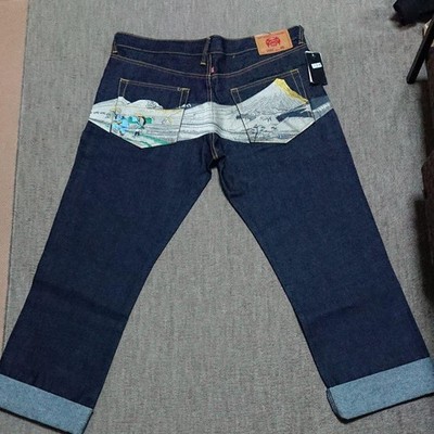 RED MONKEY COMPANY Denim Jeans W40 Red Monkey Embroidery