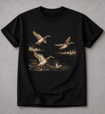 Retro Duck Nature Shirt , 90s Vintage Wildlife Mallard Tshirt