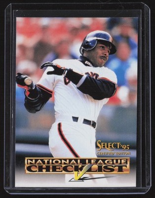 1995 Select Certified #6 National League Checklist Checklists