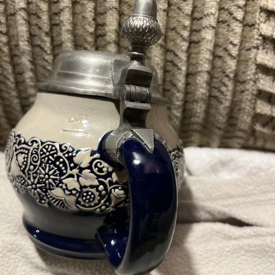 Antiker Jugendstil Bierkrug Marzi & Remy Krug 2565 ~1916 art nouveau beer stein - Bild 3 von 4