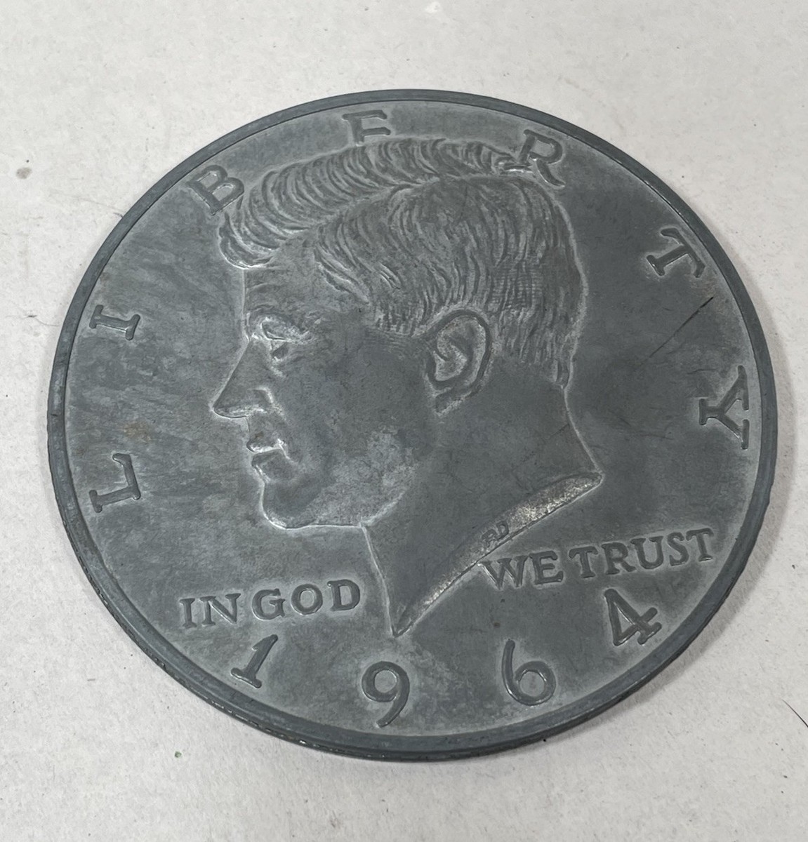 1964 John F. Kennedy JFK Half-Dollar 3in Jumbo Oversized NOVELTY